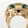 Pierścionek Panthere De Cartier – żółte złoto, granaty tsaworytowe, onyks – Cartier