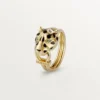 Pierścionek Panthere De Cartier – żółte złoto, lakier, diamenty, granat tsaworyt – Cartier