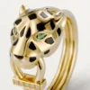 Pierścionek Panthere De Cartier – żółte złoto, lakier, diamenty, granat tsaworyt – Cartier