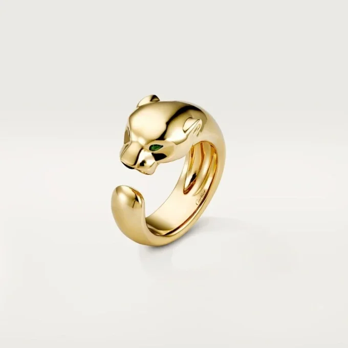 Pierścionek Panthere De Cartier – żółte złoto, onyks, granat tsaworytowy – Cartier
