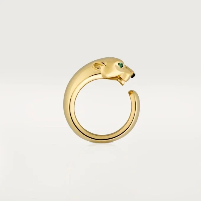 Pierścionek Panthere De Cartier – żółte złoto, onyks, granat tsaworytowy – Cartier