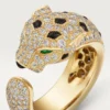Pierścionek Panthere De Cartier – żółte złoto, szmaragdy, onyks, diamenty – Cartier