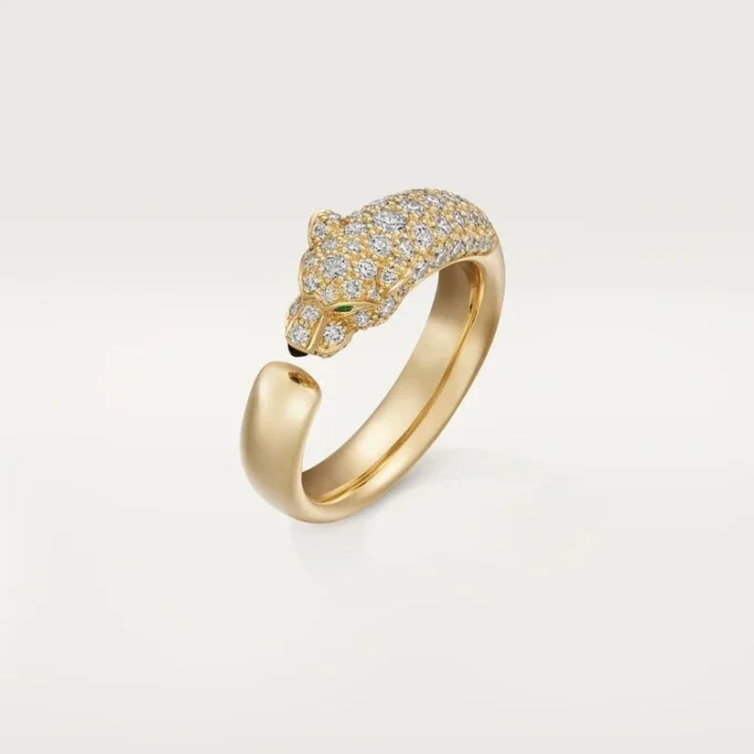 Pierścionek z brylantami Panthere De Cartier, żółte złoto | Cartier Us