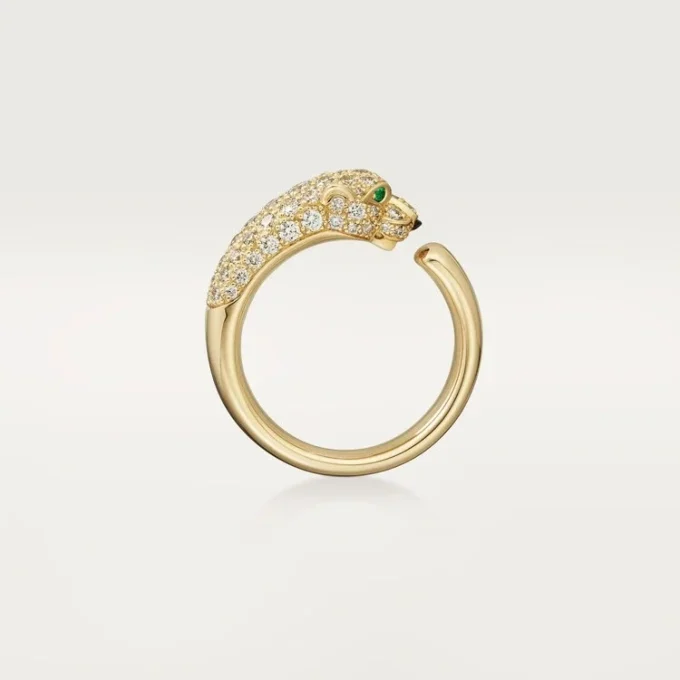 Pierścionek z brylantami Panthere De Cartier, żółte złoto | Cartier Us