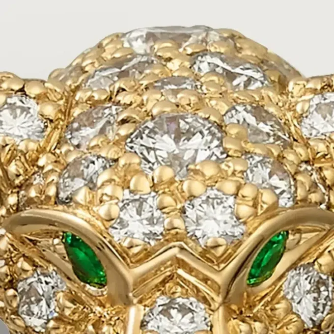 Pierścionek z brylantami Panthere De Cartier, żółte złoto | Cartier Us