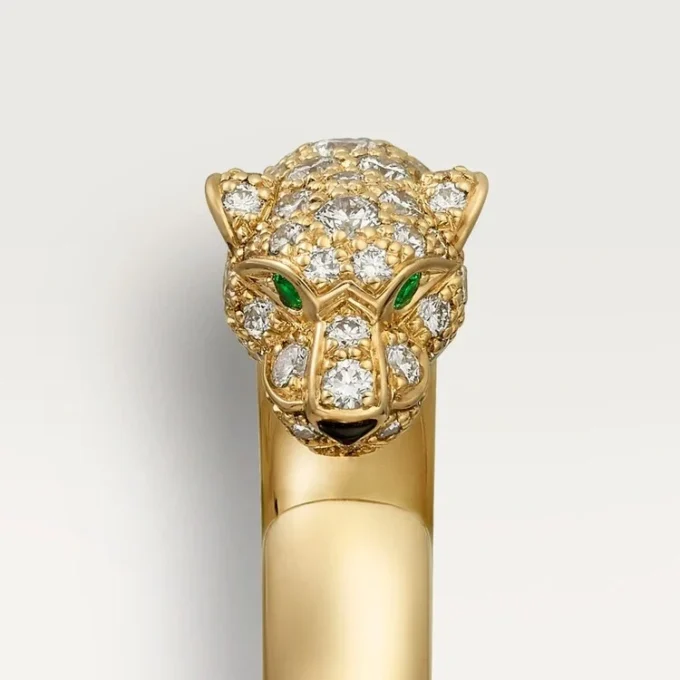 Pierścionek z brylantami Panthere De Cartier, żółte złoto | Cartier Us