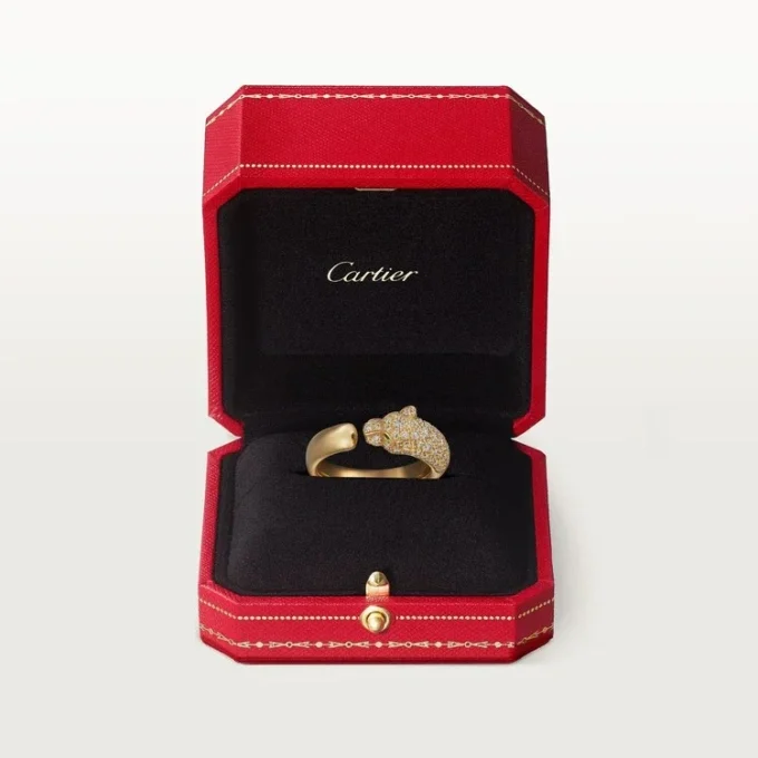 Pierścionek z brylantami Panthere De Cartier, żółte złoto | Cartier Us