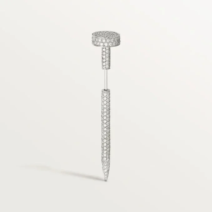 Spinka do krawata Juste Un Clou – białe złoto i diamenty – Cartier