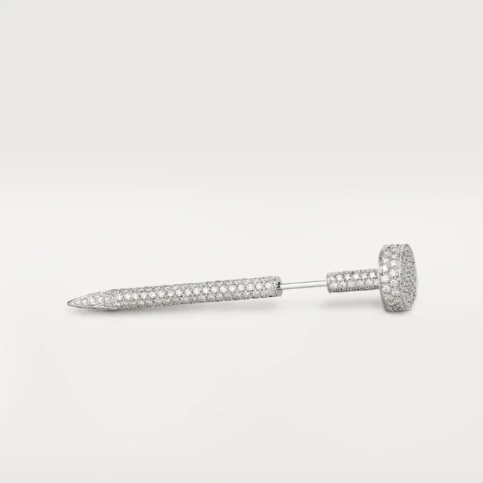 Spinka do krawata Juste Un Clou – białe złoto i diamenty – Cartier