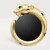 Spinki do mankietów Panthere De Cartier – żółte złoto, onyks, tsaworyty i czarny lakier – Cartier Spinki do mankietów Panthere De Cartier – żółte złoto, onyks, tsaworyty i czarny lakier – Cartier