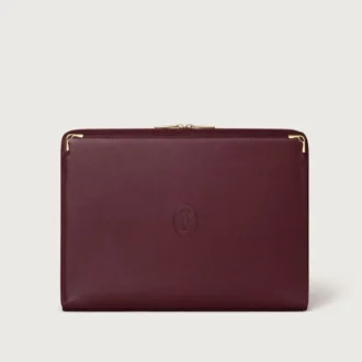 Teczka, Must De Cartier – bordowa skóra cielęca, złote wykończenie – Cartier