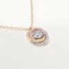 Wisiorek Trinity, 1 diament, pavé