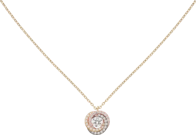 Wisiorek Trinity, 1 diament, pavé