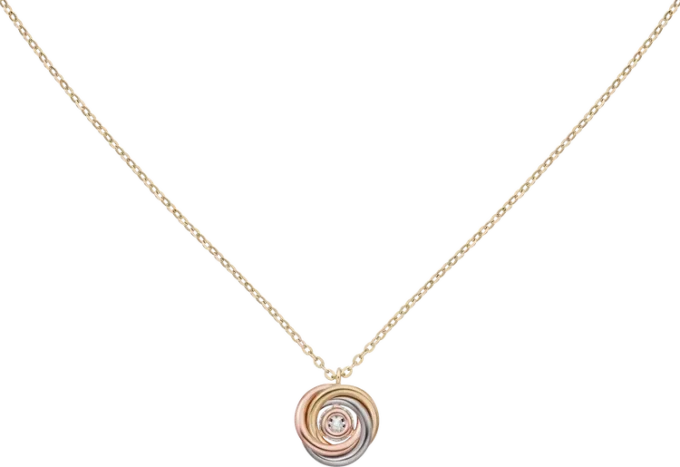 Wisiorek Trinity, 1 diament, pavé