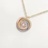 Wisiorek Trinity, 1 diament, pavé