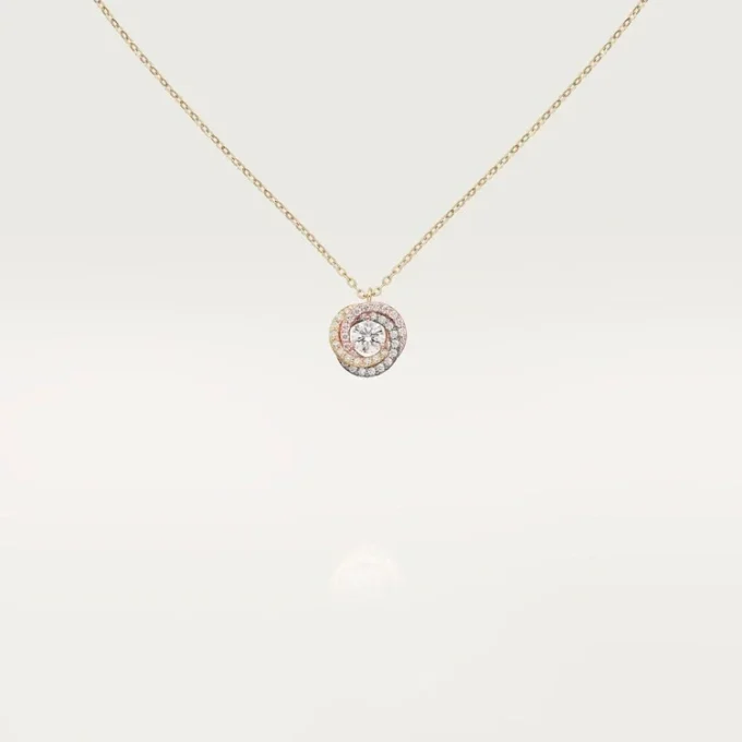 Wisiorek Trinity, 1 diament, pavé