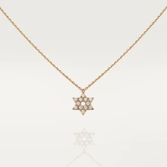 Wisiorek z sercami i symbolami – różowe złoto, diamenty – Cartier